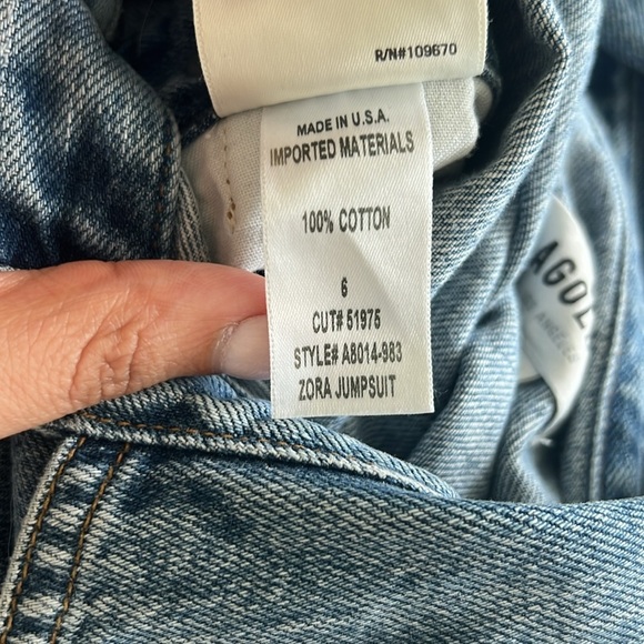 Agolde Blue Denim Jumpsuit - Picture 10 of 10